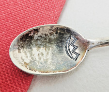 Vintage Coin Silver 900 Native American Spoon  Fred Harvey Era Engraved 4 ⅞