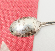 Vintage Coin Silver 900 Native American Spoon  Fred Harvey Era Engraved 4 ⅞