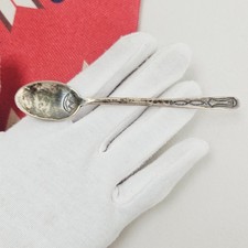 Vintage Coin Silver 900 Native American Spoon  Fred Harvey Era Engraved 4 ⅞