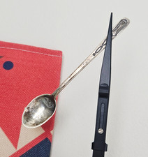 Vintage Coin Silver 900 Native American Spoon  Fred Harvey Era Engraved 4 ⅞