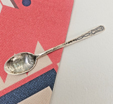 Vintage Coin Silver 900 Native American Spoon Fred Harvey Era Engraved 4 ⅞"