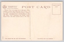 Hermit Trail  Below Rim Grand Canyon  Mules Postcard  Fred Harvey UNP *c7 - Additional view 1