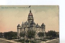 Jasper County Court House, Carthage, Mo. Missouri Fred Harvey Postcard #224
