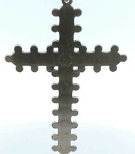 Fred Harvey Era, Silver Bell Trading With 17 Turquoise Cross Pendant 9.4 Grams - Additional view 3
