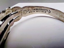 Fred Harvey Era Coin Silver-Signed Turquoise Native American Cuff Bracelet - Additional view 5