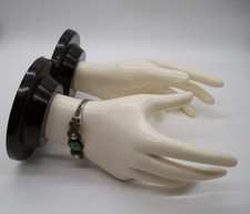 Vintage Navajo Fred Harvey Era GREEN Turquoise Sterling Silver Bracelet - Additional view 2