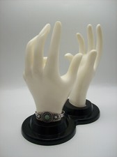 Vintage Navajo Fred Harvey Era Sterling Silver Green Turquoise Cuff Bracelet - Additional view 1