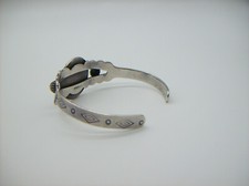 Vintage Navajo Fred Harvey Era Sterling Silver Green Turquoise Cuff Bracelet - Additional view 9