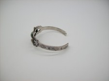 Vintage Navajo Fred Harvey Era Sterling Silver Green Turquoise Cuff Bracelet - Additional view 10