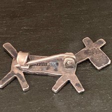Vintage Navajo Fred Harvey Era Sterling Silver Brooch Pin Dog Horse or Antelope - Additional view 4