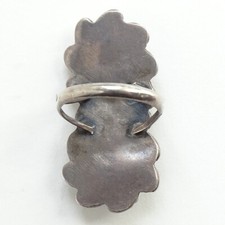 Vintage Navajo Fred Harvey Era Turquoise 925 Sterling Silver Ring Size 5 Native - Additional view 6