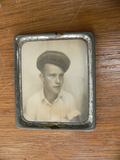 Vintage Fred Harvey Restaurant Photomatic Black And White Photo Booth Portrait