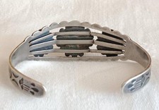 Vintage Fred Harvey Era Sterling Silver Dome Cuff Bracelet Thunderbird - Additional view 3