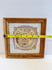 Native American Navajo Sand Painting VTG Fred Harvey Trading Signed Benally 7