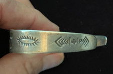 Old Fred Harvey Era  Sterling Bracelet-1930's Whirling Log Design - Additional view 3