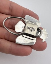 Vtg Fred Harvey Navajo Sterling Royston Turquoise Thunderbird Key Chain Ring - Additional view 4