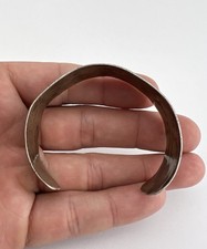 Early Old Navajo Fred Harvey Era Sterling Silver Stamped Arrow Cuff Bracelet - Additional view 9