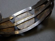 Fred Harvey Era NAVAJO Green TURQUOISE Stamped Coin Silver 40g Cuff Bracelet - Additional view 14