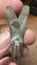 2 NAVAJO CRADLEBOARD PAPOOSE OLD PAWN FRED HARVEY ERA SILVER TURQUOISE Clip Ear - Additional view 3