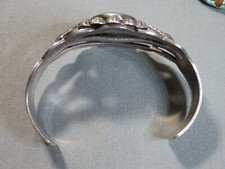 Fred Harvey Era NAVAJO Cerrillos TURQUOISE Sterling Silver 44g Cuff Bracelet - Additional view 9