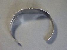 Fred Harvey Era NAVAJO Cerrillos TURQUOISE Hammered COIN Silver Bracelet - Additional view 8