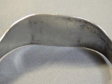 Fred Harvey Era NAVAJO Cerrillos TURQUOISE Hammered COIN Silver Bracelet - Additional view 9