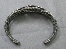 Fred Harvey Era NAVAJO Natural CERRILLOS TURQUOISE Coin Silver 36g Cuff Bracelet - Additional view 12