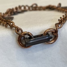 Vintage Fred Harvey Era Copper Native American Navajo Concho 5 Charm Bracelet B - Additional view 8