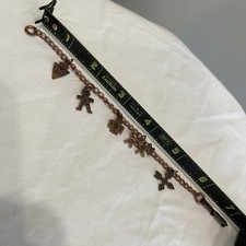 Vintage Fred Harvey Era Copper Native American Navajo Concho 5 Charm Bracelet B - Additional view 10