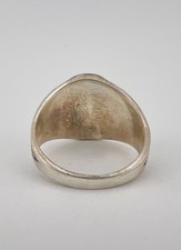 Vintage Fred Harvey Style Sterling Silver Turquoise Thunderbird Men's Ring 12.9g - Additional view 4