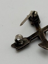 Fred Harvey Era Navajo Dine Turquoise Crossed Arrows Pin Brooch - Additional view 5