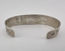 Old 1940's Navajo Fred Harvey Silver Cerrillos Turquoise Horse Dog Cuff Bracelet - Additional view 5