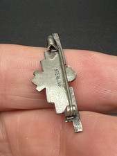 Fred Harvey Era Navajo Turquoise Thunderbird Sterling Silver 925 Brooch/Pin - Additional view 11