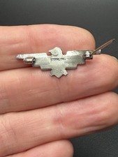 Fred Harvey Era Navajo Turquoise Thunderbird Sterling Silver 925 Brooch/Pin - Additional view 13