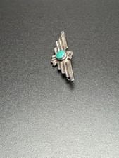 Fred Harvey Era Navajo Turquoise Thunderbird Sterling Silver 925 Brooch/Pin - Additional view 3