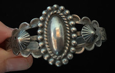 Vintage Fred Harvey Sterling Bracelet-Rare Design-Silver Arrow Mark