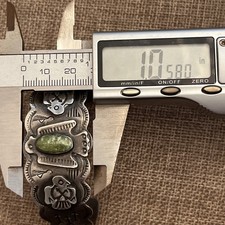 Early Native American Sterling Fred Harvey Turquoise Thunderbird Cuff Bracelet - Additional view 16