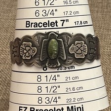 Early Native American Sterling Fred Harvey Turquoise Thunderbird Cuff Bracelet - Additional view 17