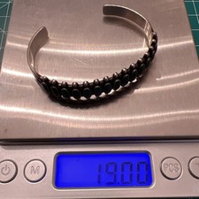 ZUNI Petit Point Native Fred Harvey Sterling & Turquoise Cuff Bracelet *READ* - Additional view 13