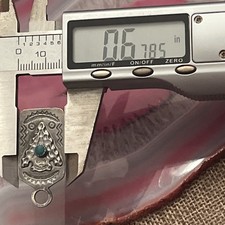 Native American Sterling Silver Fred Harvey Era Turquoise Arrowhead Dog Tag - Additional view 8