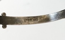 VTG Old Pawn Fred Harvey Era Baby's Sterling Petti-Point Turquoise Bracelet - Additional view 4