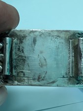 Navajo 1930 Fred Harvey Silver Turquoise Thunderbird Whirling Log Cuff Watchband - Additional view 11