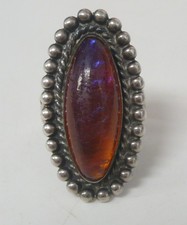 Estate Pawn Shop Vintage Fred Harvey Dragons Breath Sterling Ring Size 5 - Additional view 1