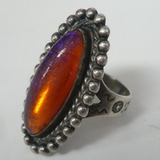Estate Pawn Shop Vintage Fred Harvey Dragons Breath Sterling Ring Size 5 - Additional view 2
