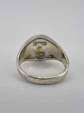 Vtg BELL TRADING POST Fred Harvey Era Sterling Silver Turquoise Thunderbird Ring - Additional view 6