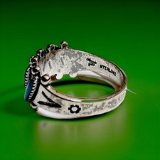 Vtg Bell Trading Fred Harvey Era Sterling Silver Turquoise Ring SZ 5.5 NICE!! - Additional view 1