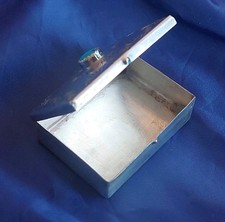 Sterling Silver Pill Box FRED HARVEY ERA NAVAJO BLUE TURQUOISE STAMPED Pill Box - Additional view 6