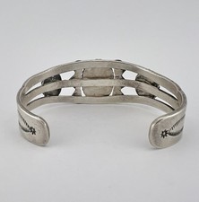 Early Fred Harvey Era Navajo Sterling Silver Cerrillos Turquoise Cuff Bracelet - Additional view 4