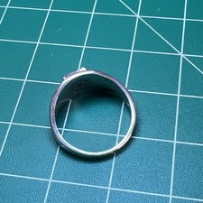 Vintage Early Bell Sterling Green Turquoise Thunderbird Fred Harvey Ring Sz 6.5 - Additional view 7