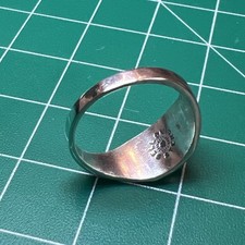 Vintage Early Bell Sterling Green Turquoise Thunderbird Fred Harvey Ring Sz 6.5 - Additional view 8